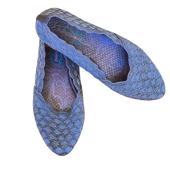 Skechers Women's Cleo Honeycomb Flat Comfortable Slip-On Ballet with Air Taupe 7 - Picture 1 of 15